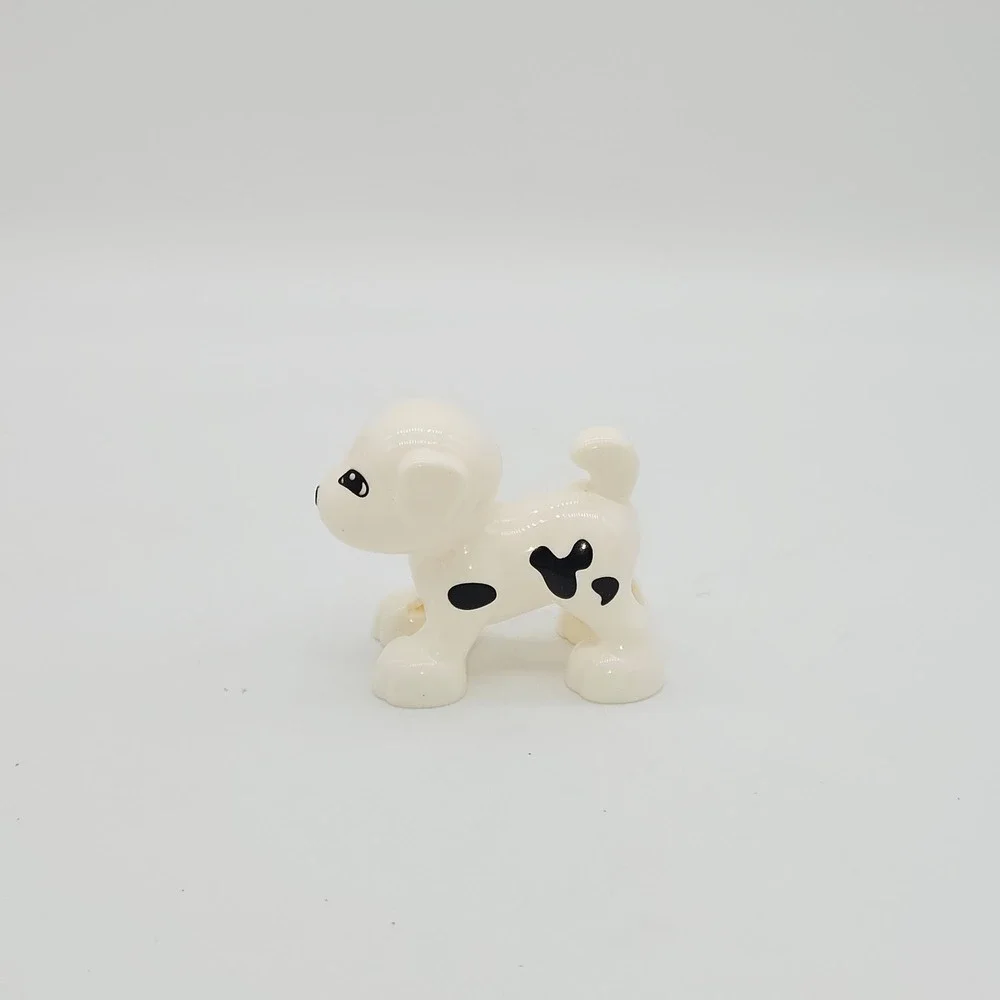 LEGO Duplo Dalmatian Puppy Figure Toddler OS White Black Spotted Dog Animal